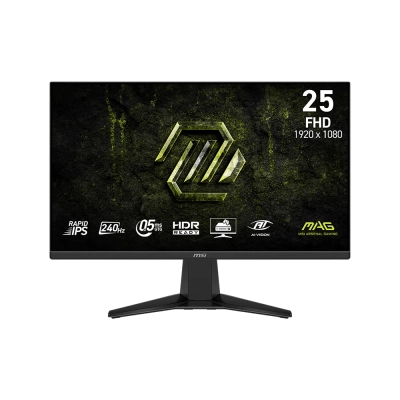 MSI MAG 255F X24 24.5" Rapid IPS, 240Hz, 0.5ms, Full HD (1920 x 1080), AMD FreeSync Premium, HDR Ready Геймърски монитор
