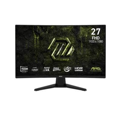 MSI MAG 274CF E20 27" Rapid VA, 200Hz, 0.5ms, Full HD (1920 x 1080), AMD FreeSync Premium, HDR Ready, 1500R Извит геймърски монитор