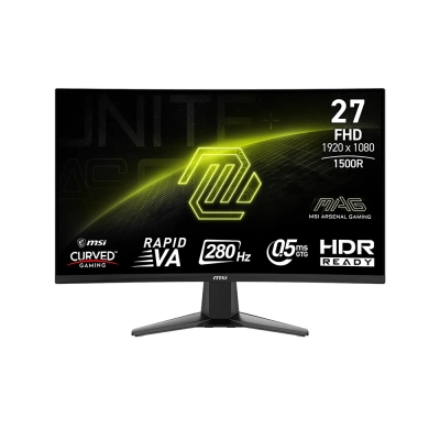 MSI MAG 276CXF 27" Rapid VA, 280Hz, 0.5ms, Full HD (1920 x 1080), Adaptive-Sync, HDR Ready, 1500R Извит геймърски монитор