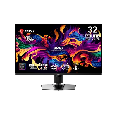 MSI MPG 322UR QD-OLED X24 32" QD-OLED, 240Hz, 0.03ms, 4K UHD (3840 x 2160), FreeSync Premium Pro, DisplayHDR True Black 500 Геймърски монитор