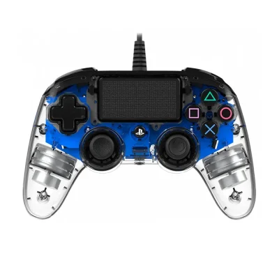 Nacon Wired Illuminated Compact Controller Blue геймърски контролер за Playstation 4 и PC
