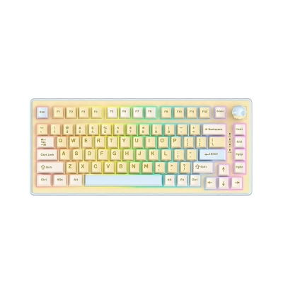 ONIKUMA MT707 Yellow безжична геймърска механична клавиатура