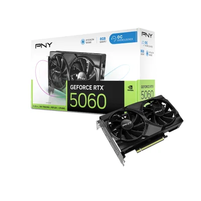 PNY GeForce RTX 5060 Overclocked Dual Fan Black 8 GB GDDR7 Видео карта