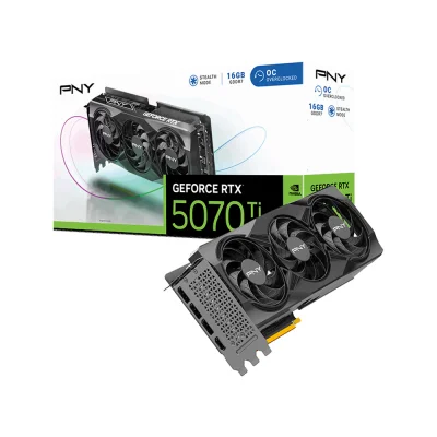 PNY GeForce RTX 5070 Ti Overclocked Triple Fan Black 16 GB GDDR7 Видео карта