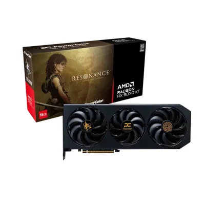 PowerColor Hellhound Radeon RX 9070 XT Resonance Edition Black/Gold 16 GB GDDR6 Видео карта