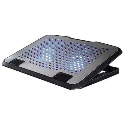 Hama Aluminium охлаждаща поставка за лаптоп с два вентилатора и LED подсветка