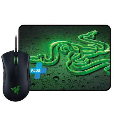 Комплект Razer Deathadder Elite Геймърска оптична мишка и Razer Goliathus Speed Terra Medium Геймърска подложка за мишка