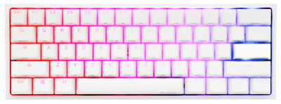 Ducky One 2 Mini Pure White v2 RGB Геймърска механична клавиатура с Cherry MX Brown суичове