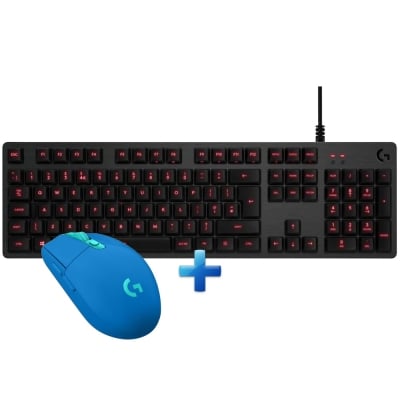 Logitech G413 Carbon и Logitech G305 Lightspeed Blue Геймърски комплект от механична клавиатура и безжична мишка
