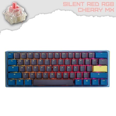 Ducky One 3 Mini DayBreak Геймърска механична клавиатура с Cherry MX Silent Red суичове