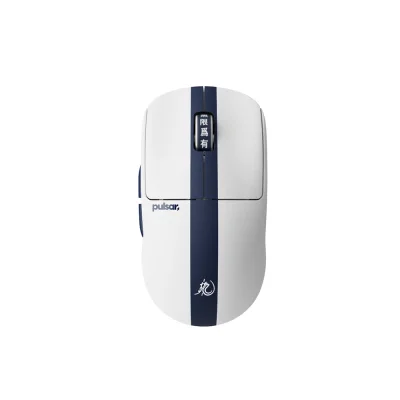 Pulsar X2 CrazyLight Mini Bruce Lee 85th Edition - White & Navy 8K Безжична геймърска оптична мишка