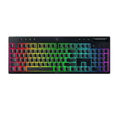 Razer BlackWidow V4 Low-profile HyperSpeed Безжична геймърска механична клавиатура с Razer Low-Profile Green суичове