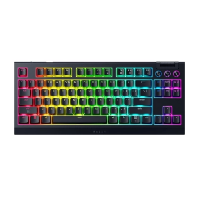 Razer BlackWidow V4 Tenkeyless HyperSpeed Безжична геймърска механична клавиатура с Razer Orange Tactile суичове