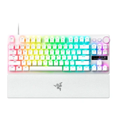 Razer Huntsman V3 Pro Tenkeyless White Геймърска клавиатура с Razer Analog Gen 2 оптични суичове