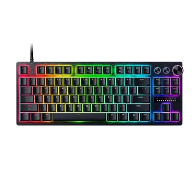 Razer Huntsman V3 Pro Low-profile TKL 8K Black Геймърска аналогова оптична клавиатура с Razer Low-profile Analog Optical Switches Gen-2