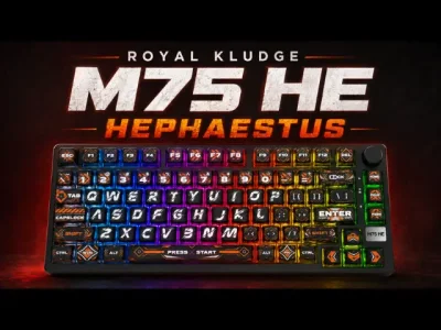 Royal Kludge M75 HE Hephaestus - Неочакван дизайн и 8К Hall Effect производителност
