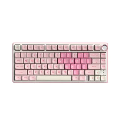 Royal Kludge R75 Pink Melody Hot-Swappable Геймърска механична клавиатура с RK Linear Cream суичове