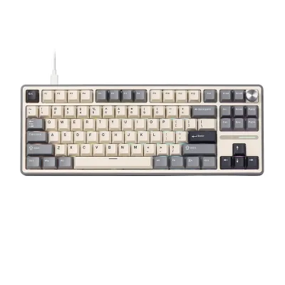 Royal Kludge R87Pro TKL Half Grey Hot-Swappable Геймърска механична клавиатура с RK Linear Cream суичове