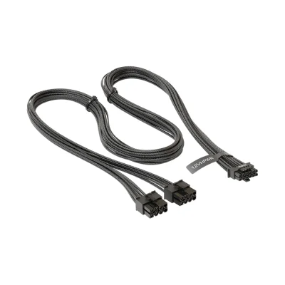 Seasonic SS-2X8P-12VHPWR-600-BK, PCIe 5.0, 12VHPWR (16-pin) към 2x 8-pin Модулен кабел