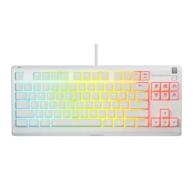 SteelSeries Apex 3 TKL White Геймърска клавиатура със SteelSeries Whisper-Quiet суичове