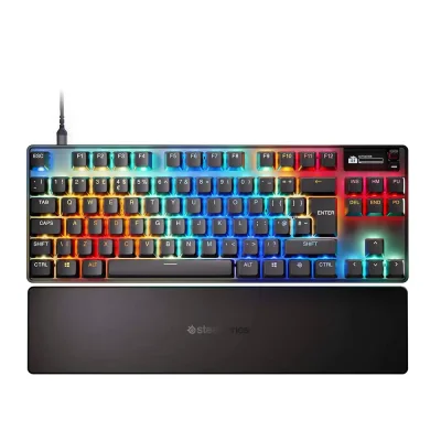 SteelSeries Apex Pro TKL Gen 3 UK Layout Black Геймърска механична клавиатура с OmniPoint 3.0 регулируеми суичове
