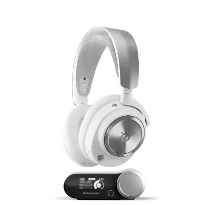 SteelSeries Arctis Nova Pro Wireless White Безжични геймърски слушалки с микрофон