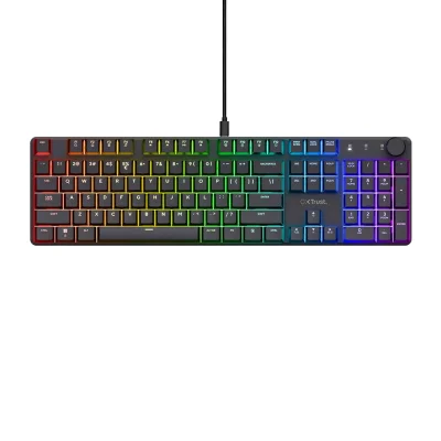 Trust GXT 866 Torix Геймърска нископрофилна механична клавиатура с Huano White суичове