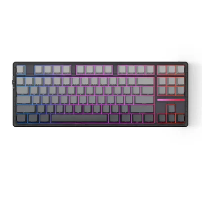 VGN V87 PRO Foggy Black Side Print TKL Безжична механична клавиатура с YOK Bsun Anya суичове