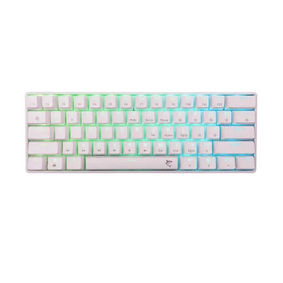 White Shark SHINOBI-2 White Геймърска механична клавиатура с YUSYA Blue суичове