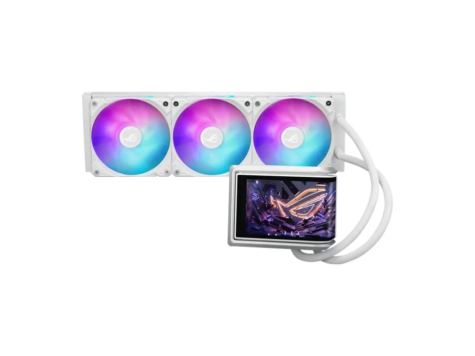 ASUS ROG Ryuo IV 360 ARGB White Curved OLED Display AIO Воден охладител ...