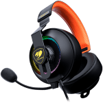 COUGAR Phontum Pro Prix - 7.1 Virtual Surround, 53mm Graphene Diaphragm Driver, Comfortable Wearing Cushion with Cooling Gel, Crosstalk Reduction, 9.7mm Cardioid Microphone, Environmental Noise Cancellation, ARGB, USB-A Connector