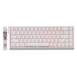 Madlions професионална геймърска механична клавиатура Professional Gaming Mechanical Keyboard MAD 68 HE Flagship - 8K, Magnetic Amber Pro Switches - White