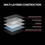 Superglide професионален стъклен геймърски пад за мишка Gaming Glass Mousepad Superglide Pad v2 XL Black - 490 x 420 mm