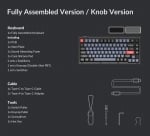 Геймърска механична клавиатура Keychron V1 QMK Frosted Black TKL Keychron K Pro Brown Switch RGB LED PBT