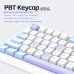 VGN безжична геймърска механична клавиатура Wireless Gaming Mechanical Keyboard - V98 PRO V2 Black Currant - Kailh Vaporwave Switches, RGB