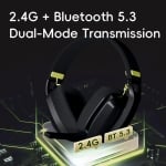 VGN безжични геймърски слушалки Wireless Gaming Headphones - SIREN V1 Black - Bluetooth 5.3, 2.4G