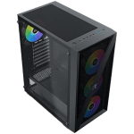 Xigmatek Blade EN40887 ATX/M-ATX/MINI ITX, USB3.0 X1, USB2.0 X2, HD AUDIO, Mehsed Grill Frontpanel & Left Tempered Glass, 4PCS X20C Auto Running LED Fan