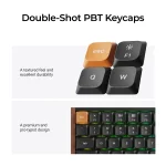 Безжчина механична клавиатура Keychron K3 MAX SE Black QMK/VIA - Milk POM Red Switch