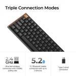 Безжчина механична клавиатура Keychron K3 MAX SE Black QMK/VIA - Milk POM Red Switch