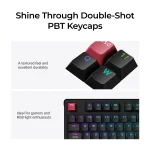 Геймърска Механична клавиатура Keychron C3 Pro 8K QMK - Super Red Switch, Hot-Swappable, RGB