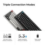 Безжична механичка клавиатура Keychron Q6 Ultra 8K Black - Silk POM Switch Banana