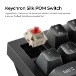 Безжична механичка клавиатура Keychron Q1 Ultra 8K Black - Silk POM Switch Red
