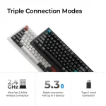 Безжична механичка клавиатура Keychron Q1 Ultra 8K Black - Silk POM Switch Red