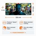 Геймърски пад DC Batman: Torn Collage - Batman and Villains, XL