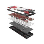 А4tech Геймърска механична клавиатура Bloody Naraka S87 TKL Backlit red switch , USB
