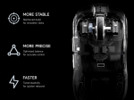 MCHOSE професионална геймърска мишка A5 V3 Black - Ultralight 8K Wireless Mouse, Omron Mechanical Switches