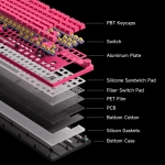 MCHOSE геймърска механична клавиатура Gaming Mechanical Keyboard Mix 87 Ultra Esports - 8K, Mount Tai Magnetic Switch GT [Tactile] (English US), Black
