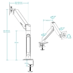 Arctic Стойка за монитор за бюро Desk Mount Monitor - X1-3D