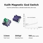 MCHOSE геймърска механична клавиатура Gaming Mechanical Keyboard Jet75 - 8K, Kailh Magnetic God Switch [Linear] (English US), Black