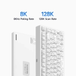 MCHOSE геймърска механична клавиатура Gaming Mechanical Keyboard Jet75 - 8K, Kailh Magnetic God Switch [Linear] (English US), Black